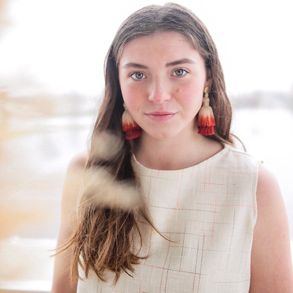 Double Tier Tassel Ombre Dip-dye Earrings